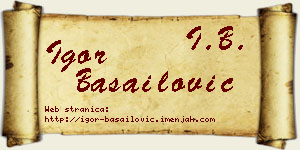 Igor Basailović vizit kartica